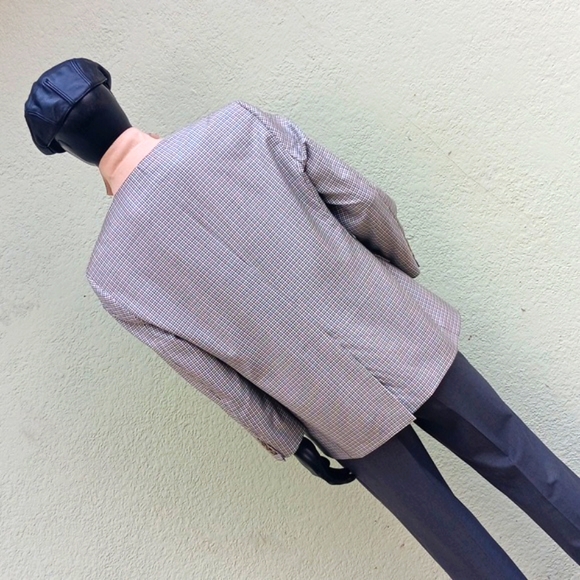 HART SCHAFFNER MARX for NATHAN'S (LAKELAND) MEN'S LUXURY CHEK/PLAID BLA ZER (US) - Picture 9 of 17
